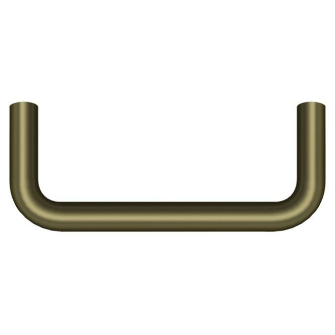 Poignée Deltana 3 1/2 po; finition laiton antique, 3 1/2", Laiton antique