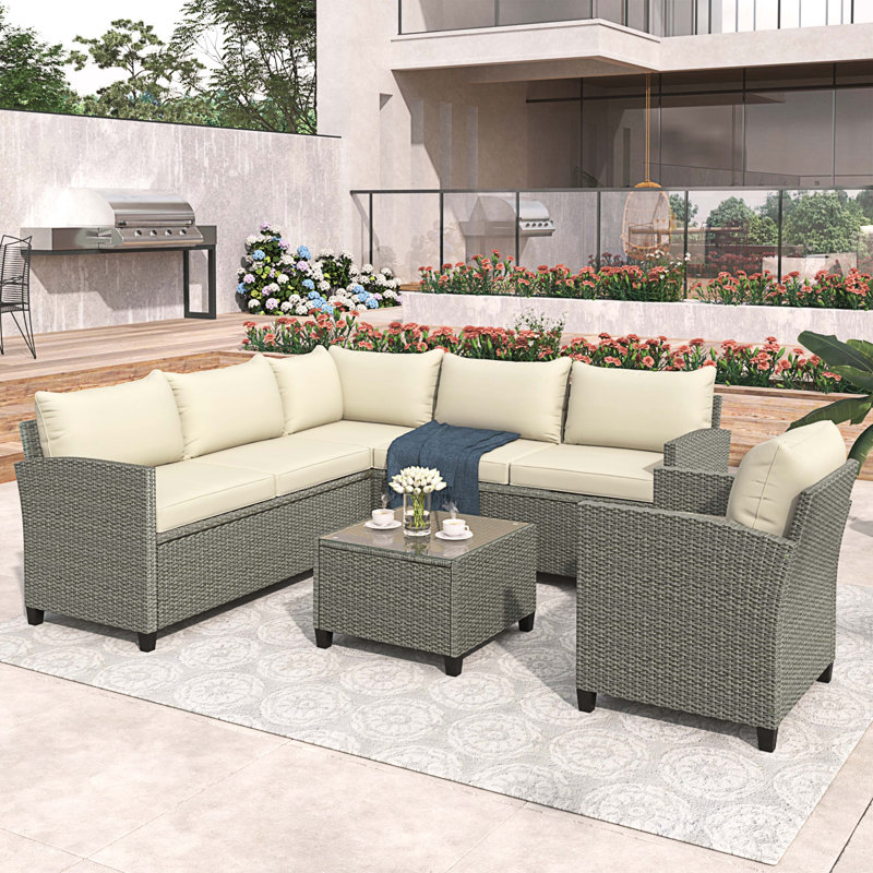 Ensemble repas extérieur L 22,4 po Aydogan, Beige