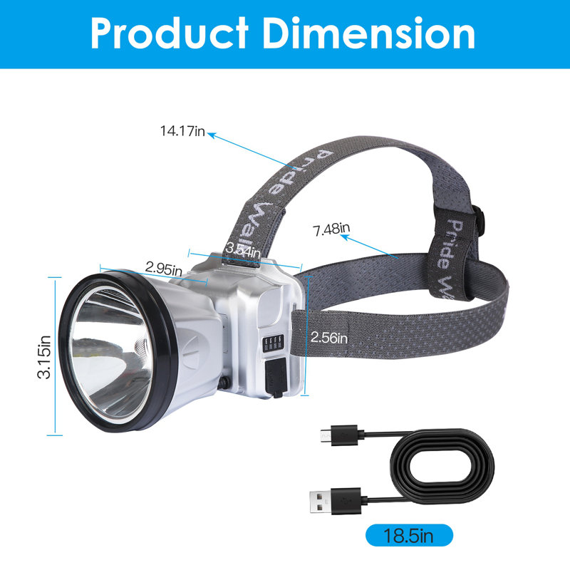 Lampe frontale rechargeable