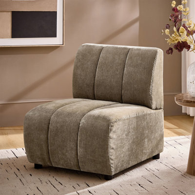 Chaise d'appoint moderne en chenille 28 po Shalon
