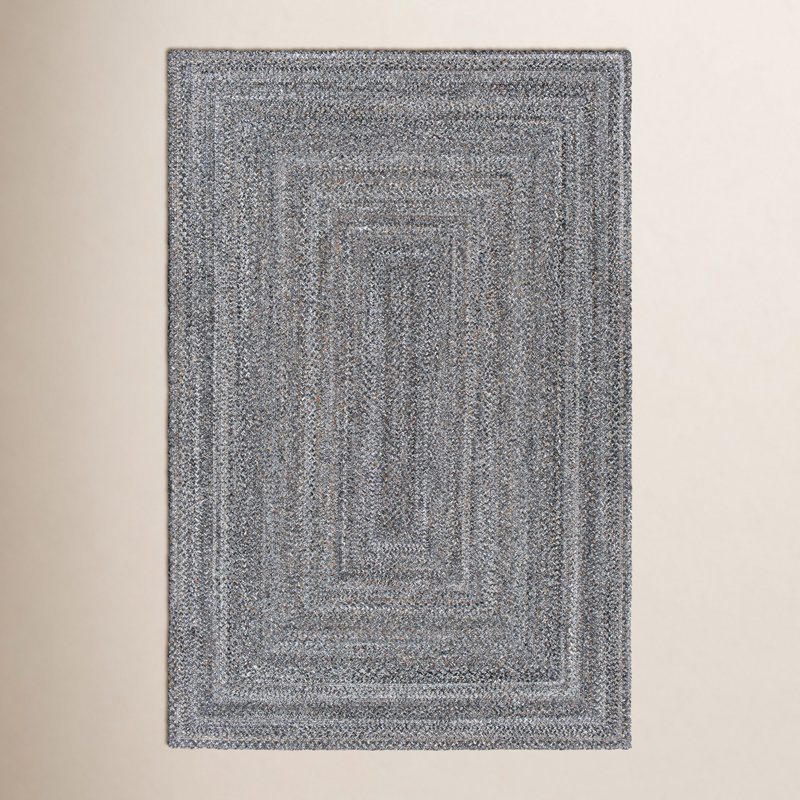 Hinton Light Gray Hand-Woven Outdoor Rug, Runner 2'6" x 8'