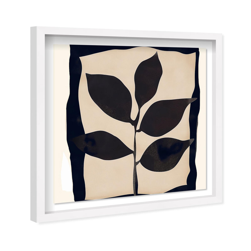 Oliver Gal Transcendent Spaces I Abstract Botanical - Luxury Shadowbox Framed Wall Art, 25.5" H x 25.5" W, White