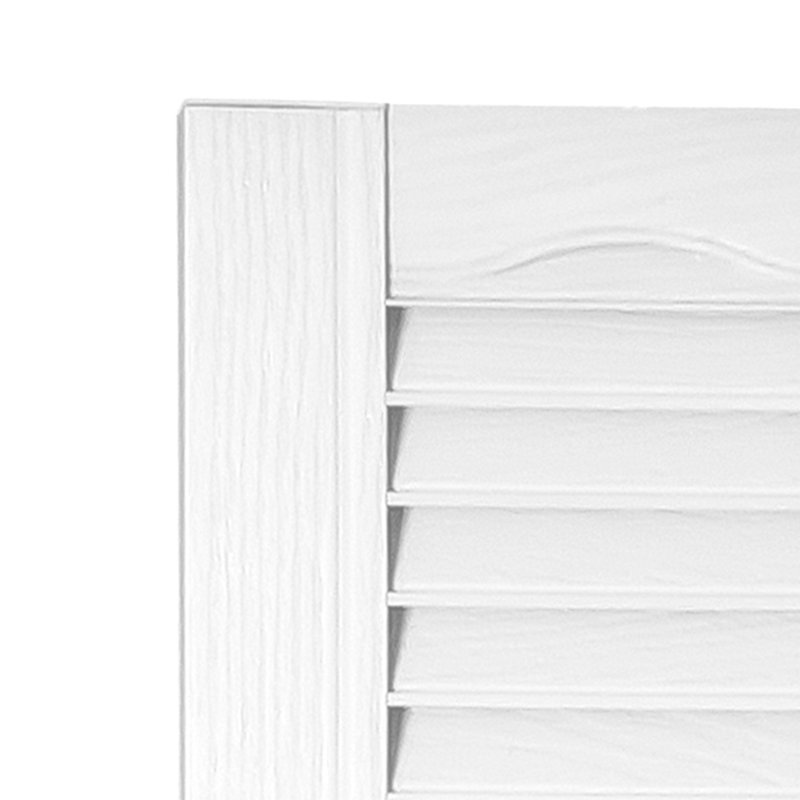 Volet à persiennes sur mesure avec dessus cathédrale, 65", Blanc, 9"
