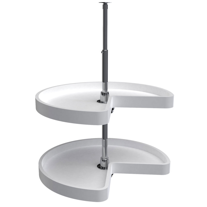 Rev-A-Shelf Kidney Lazy Susan Corner Wall/Base Cabinet 2-Shelf , 24" W