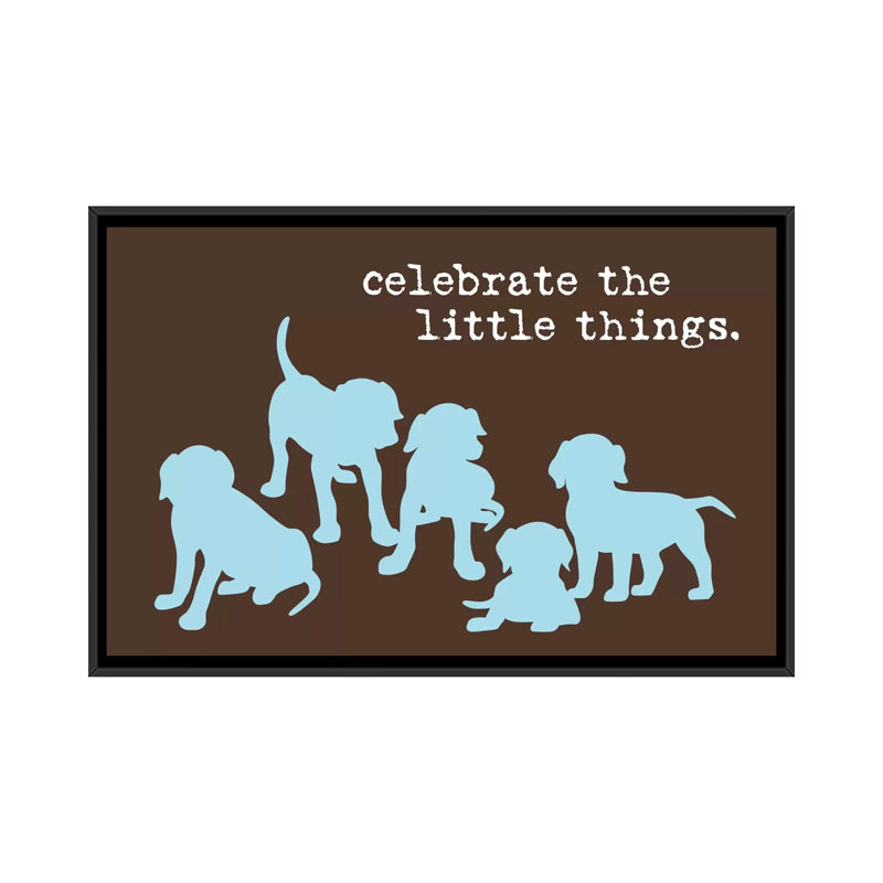 «Little Things», impression sur toile, H 18 po x l 26 po x P 1,5 po, Toile avec cadre noir, Pas de tapis