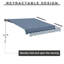 Housse rétractable en polyester l 144 po x P 60 po Aoodor-94586774-94592652