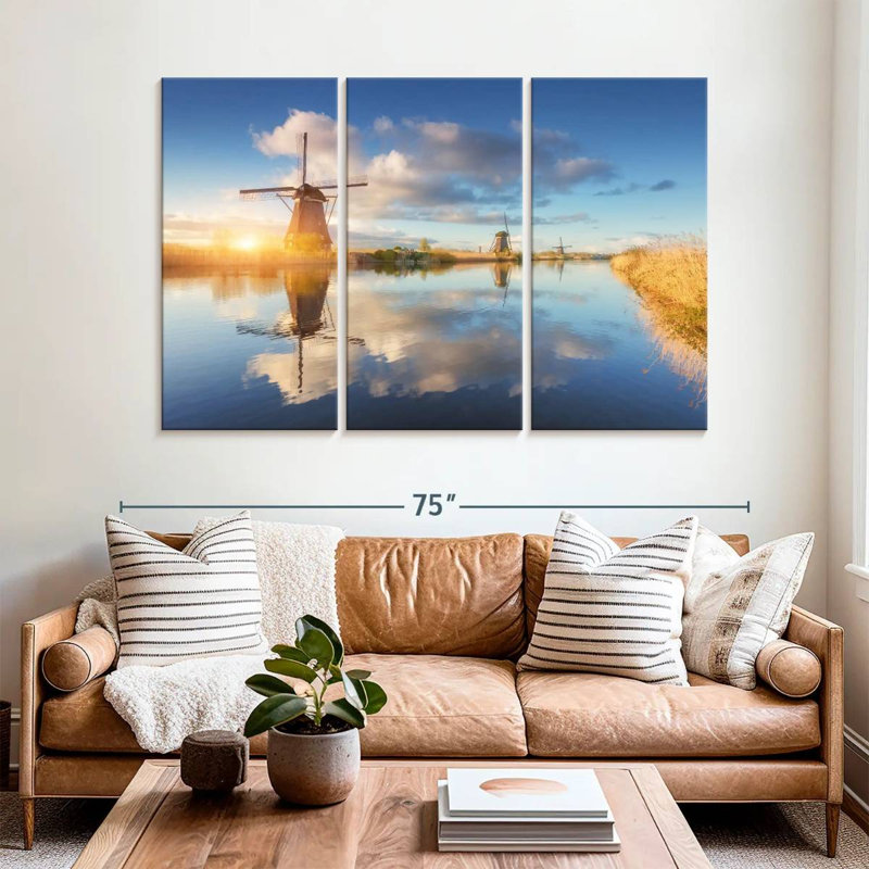 Alvord Windmills At Sunrise, 42" H x 65" W