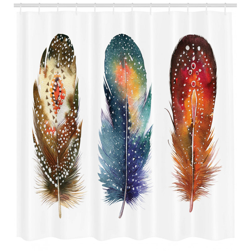 Shower Curtain with Hooks Included, 84" H x 69" W
