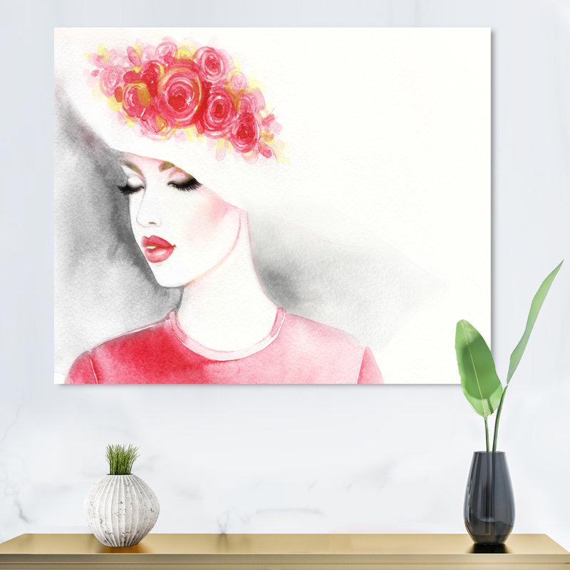 «Elegant Fashion Woman IV», reproduction sur toile encadrée, H 24 po x l 36 po x P 1 po, Toile tendue