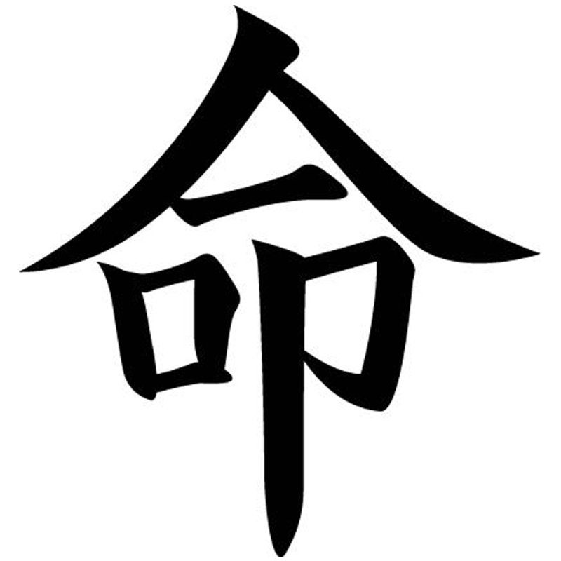 Adhésif décoratif vie japonaise kanji, H 36 po x l 34,5 po