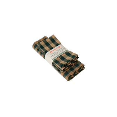 Ensemble 8 pièces de serviettes en coton et de serviettes en coton check