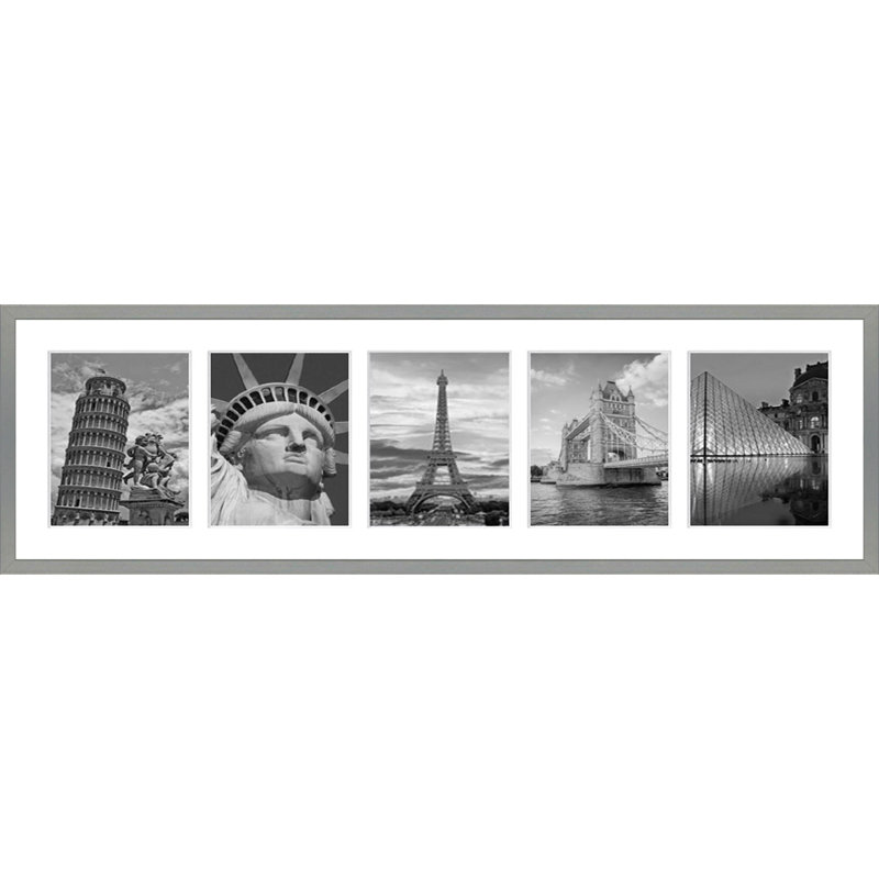 Laqueta Collage Picture Frame, Light Grey