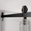 Shower Door, 60" W x 75" H, 5/16" (8mm) Tempered Glass with Easy Clean Coating, Reversible Matte Black Frameless Sliding Shower Door