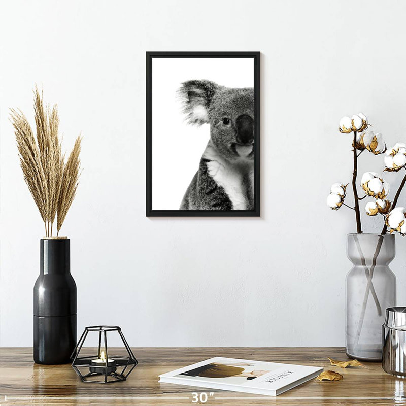 Koala adorable, 9 po x 13 po, Cadre flottant noir