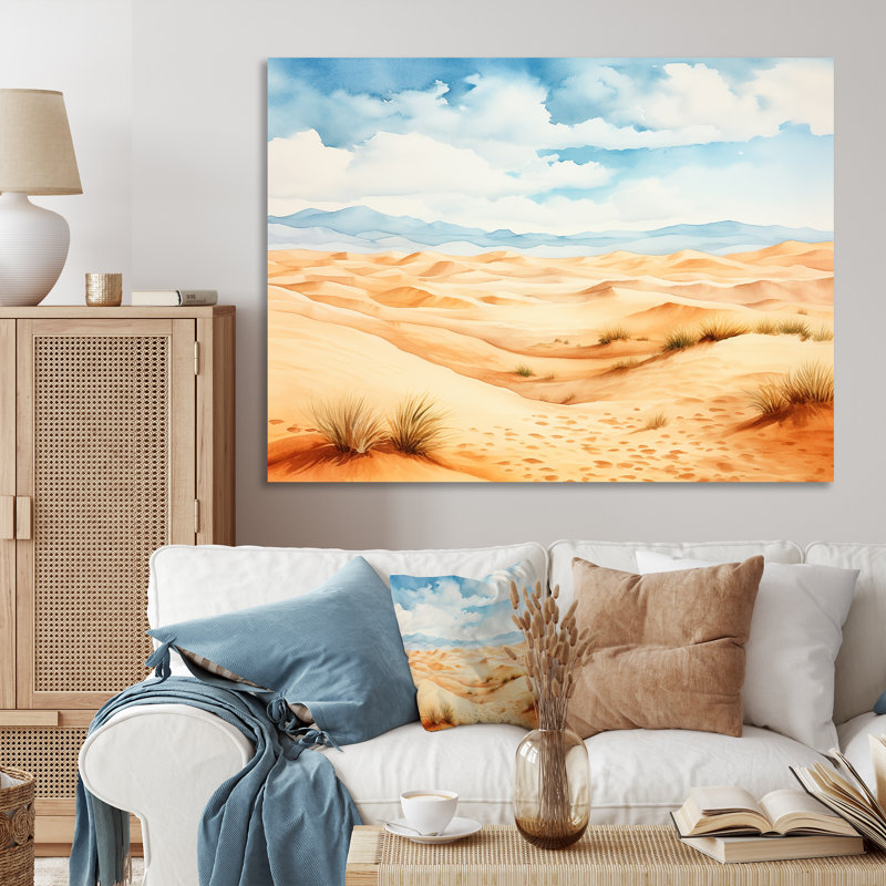 Paysage désertique de dunes de sable en Afrique VI - Désert, art mural, Toile tendue, H 30 po x l 40 po x P 1,5 po