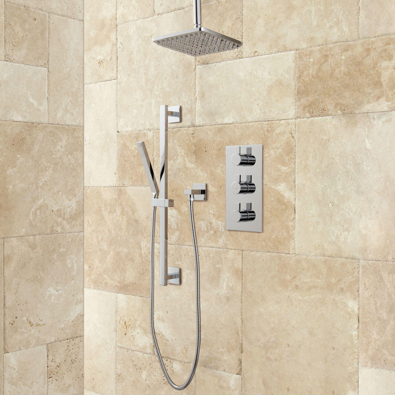 Oil-Rubbed Bronze Shower System with Classic Design, Rainfall Spray, and Handheld Wand