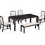 Repas à rallonge rétro pour 4 à 6 personnes, couleur, matériaux, style buffet spacieux 6, esthétique rétro, rallonge lisse, sièges confortables, repas formels