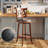 Swivel Upholstered Stool with Solid Wood Frame-791578197-791578199