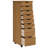 Jennarose vidaXL MOSS 8-Drawer Chest with Wheels, Solid Pinewood-1540879283