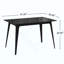 Ensemble de salle à manger 5 pièces de style Mid-Century moderne, structure en bois d'hévéa, une table et 4 chaises rembourrées-1350973500-1350973495