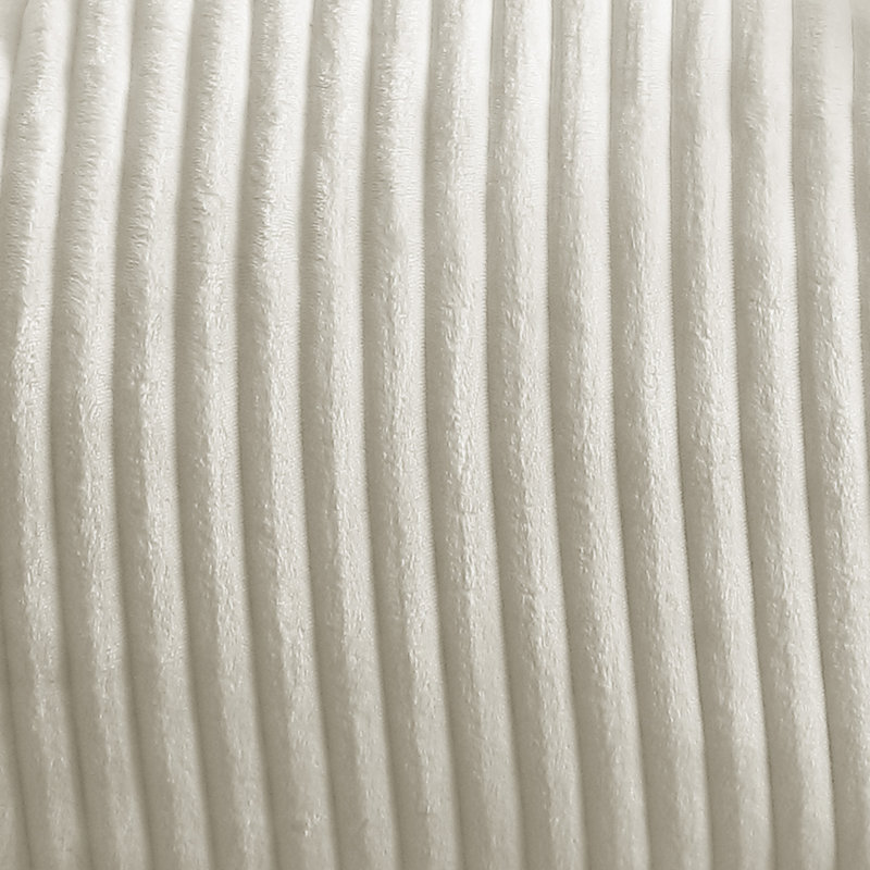 Fauteuil à billes surdimensionné rayé en velours côtelé, crème, fauteuil seulement sans repose-pieds, Velours côtelé beige
