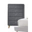 Commode en tissu gris clair