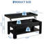 Table basse à plateau relevable avec rangement caché, bureau de table moderne pour petits espaces-2138405174