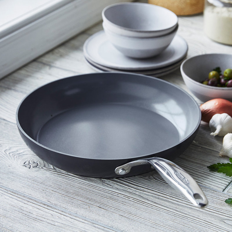 Valencia Pro Gray 12" Aluminum Ceramic Nonstick Fry Pan
