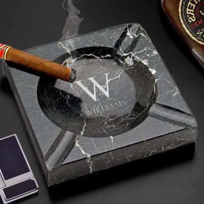 Cendrier cigare gravé en marbre