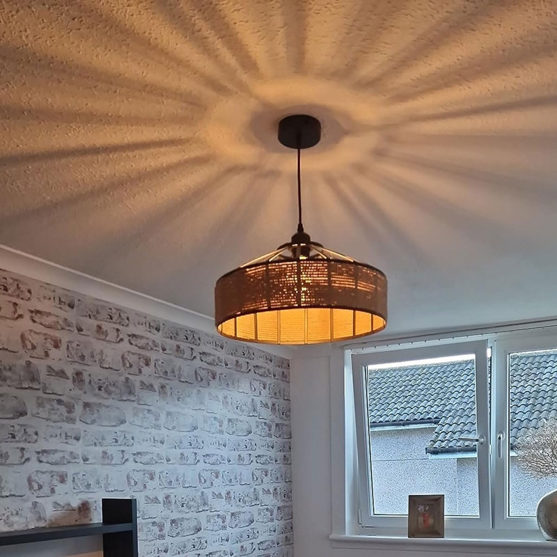 1 - Light Black Dome Pendant, 40 cm shade