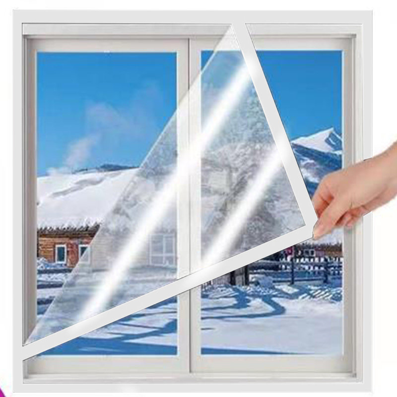 Hiver, fenêtre, coupe-vent, pare-étincelles, transparent, froid, film chaud, coupe-vent, coupe-vent et rideaux, C