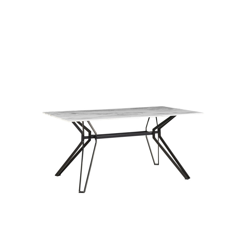 Ballina Glass Top Metal Base Dining Table