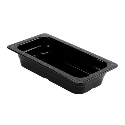 GET ML-17-BK Third-Size Insert Melamine Food Pan, 2.5" Deep, Black