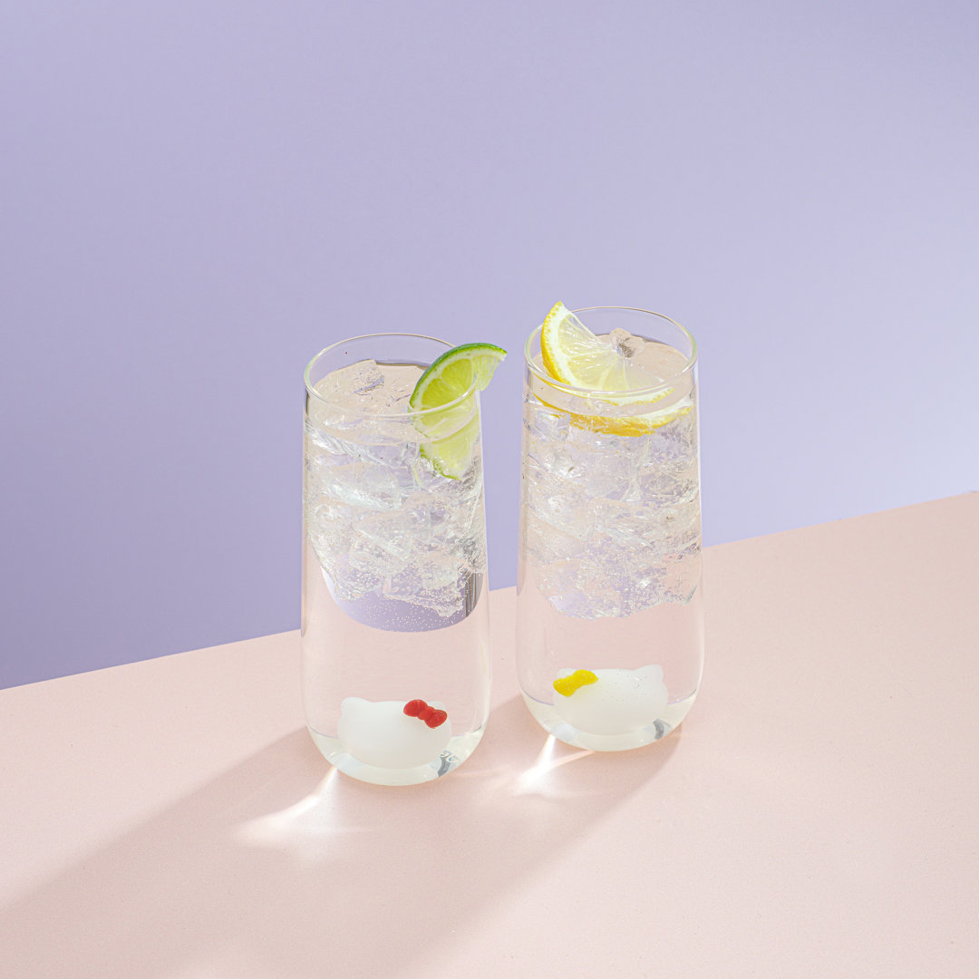 Hello Kitty® and Mimmy 3D Icon Tall Drinking Glasses (Set of 2) JoyJolt