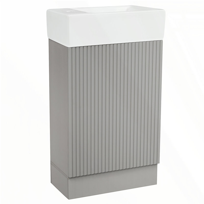 Meuble-lavabo 18,6 po avec lavabo, Gris