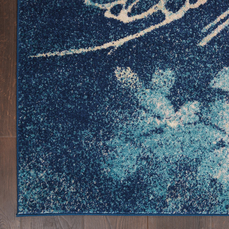 Floral Indoor Rug, Rectangle 6' x 9'