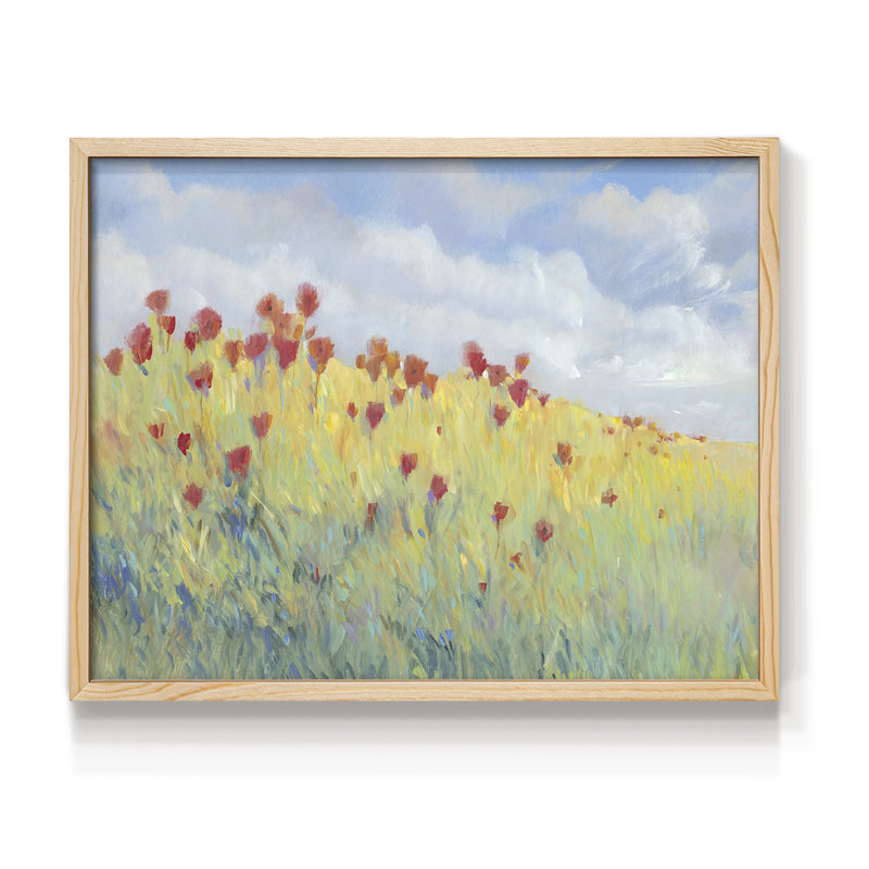 Summer Breeze Meadow I - impression encadrée - réarmable, H 8 po x l 10 po, Naturel