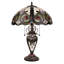 CHLOE Lighting Lampe de table victorienne à 3 lumières à double éclairage de style Tiffany 3 lumières LENNON