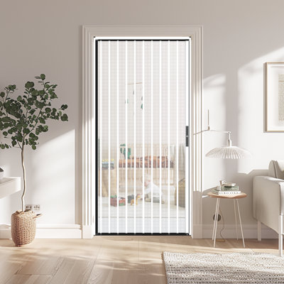 36" X 79.92" Retractable Screen Door, Aluminum Sliding Door With Lock, Magnetic Closure For Front Door, Patio & Balcony, Anti-Pest Screen Door