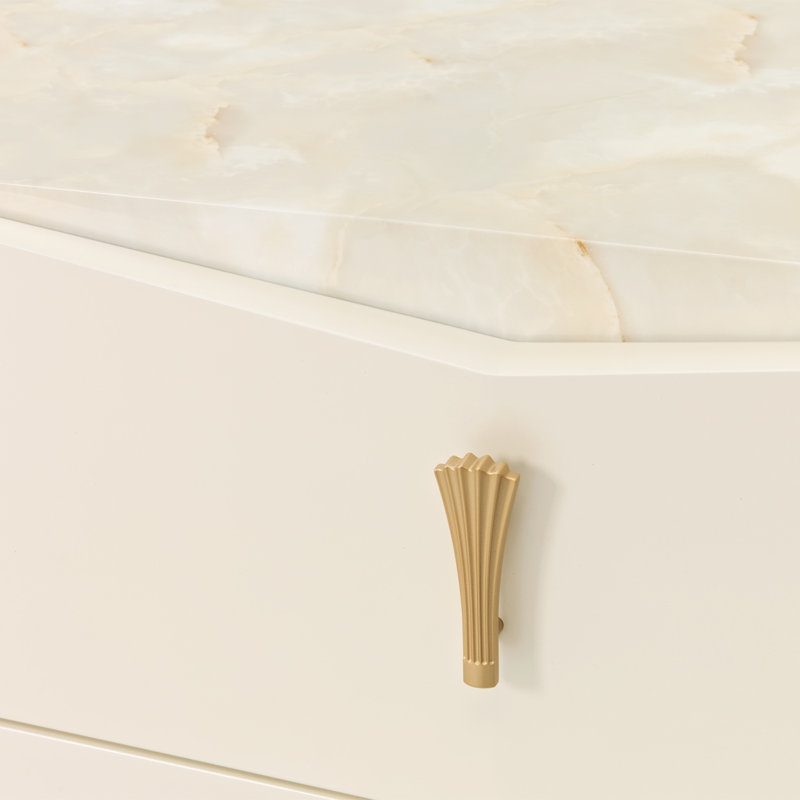 Commode 10 tiroirs Fantosini - perle crémeuse