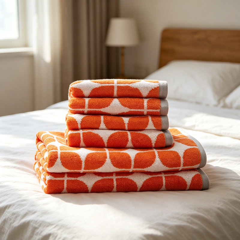Cotton Jacquard Bath Towel 6 Piece Set