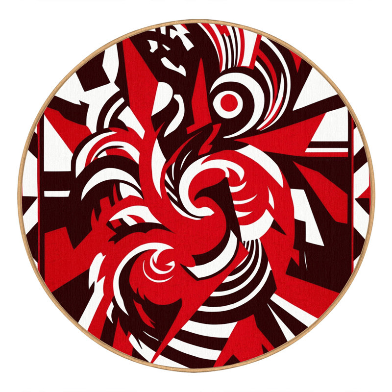 Crimson Eclipse Rug, Round 8'