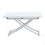 Modern Minimalist Multifunctional Lift Table With 0.8 Inch Thick MDF Desktop And Silver Metal Legs, Can Be Used As A Dressing Table, Coffee Table, Dining Table, And Office Table.