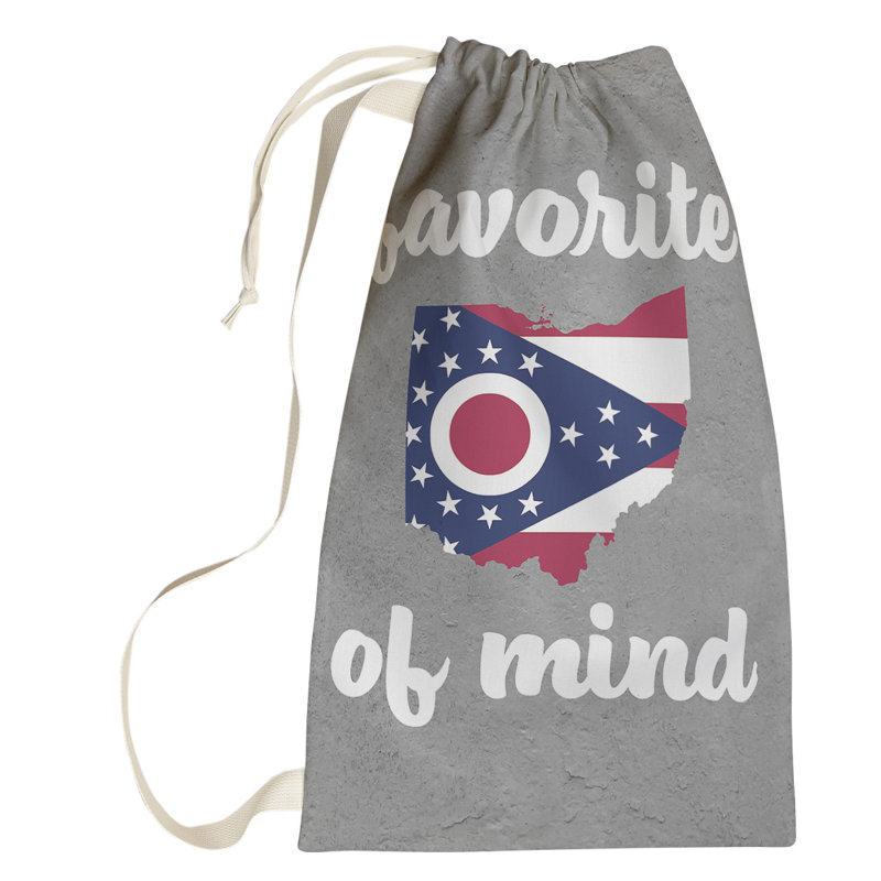 Fabric Laundry Bag with Handles, Small (64" H x 20" W x 1.5" D), Ohio