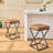 Upholstered Counter Stool With Metal Frame