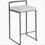 Tabouret de bar contemporain empilable en acier inoxydable avec coussin en tissu Cowboy par LumiSource - ensemble de 2-318276275-318276268