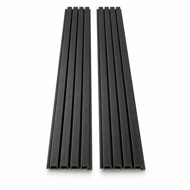 Revêtement extérieur composite 106 po x 8,5 po, panneau de revêtement mural, résistant aux intempéries et aux rayons UV, Noir