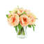 Peony In Glass Vase