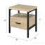 Table d'appoint, chêne Yawan et finition noire