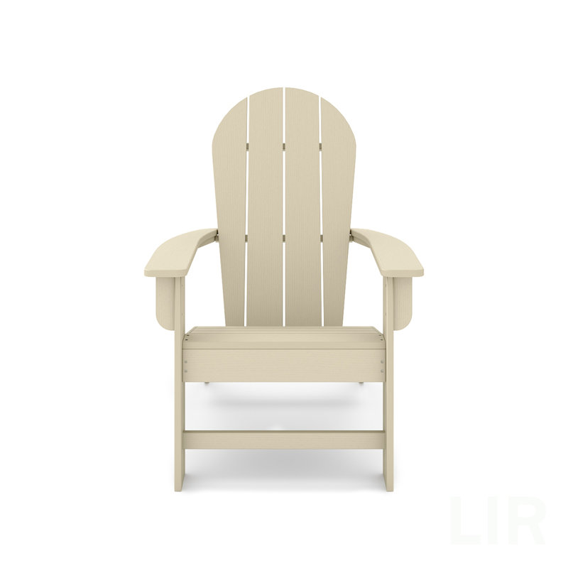 Adirondack Chair – Premium HDPE Poly Lumber For Pool, Patio, And Garden Elegance, Chair, Beige